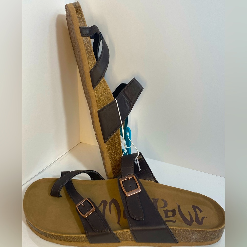 Mad Love Prudence style sandals sizes 10,11. Dark brown color.